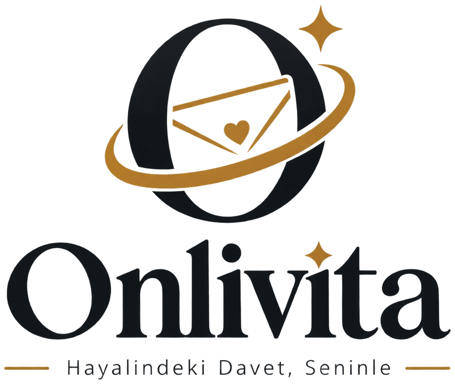 Kına gecesi için altın detaylı dijital davetiye tasarımı